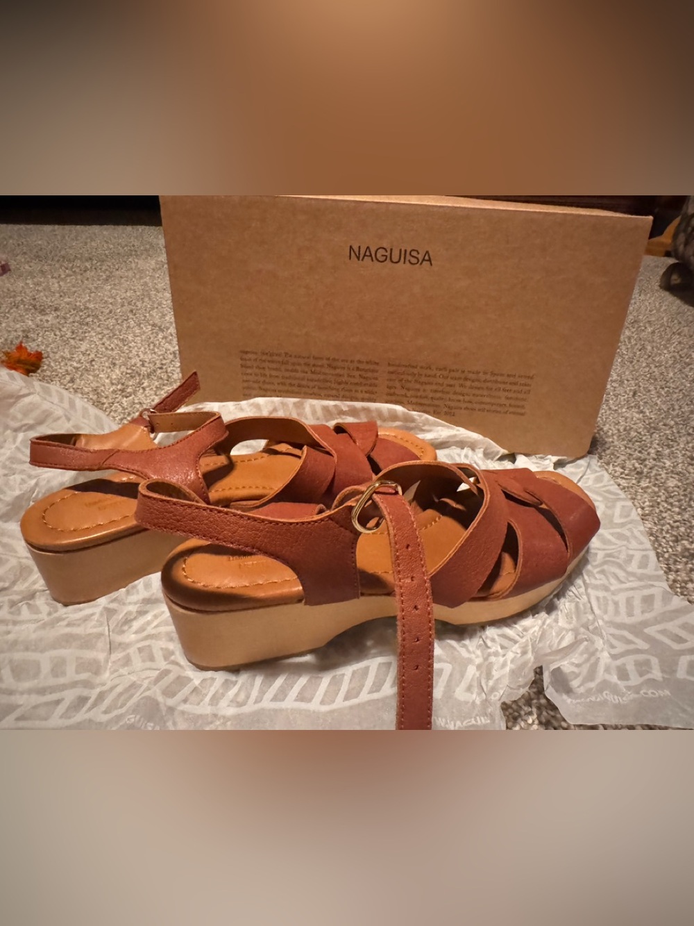 Naguisa Spanish Caliza Clog Strappy size 38